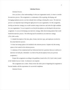 Selection Process – page 2