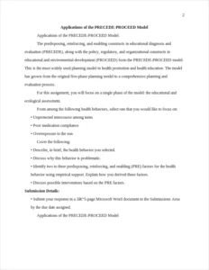 Applications of the PRECEDE-PROCEED – page 2