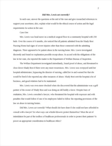 Did Mrs. Lewis act correctly? – page 2