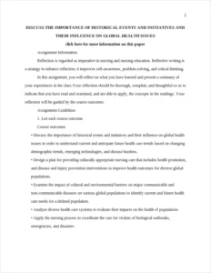DISCUSS THE IMPORTANCE OF HISTORICAL EVENTS AND INITIATIVES AND THEIR INFLUENCE ON GLOBAL HEALTH ISSUES – page 2