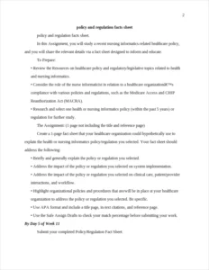 policy and regulation facts – page 2