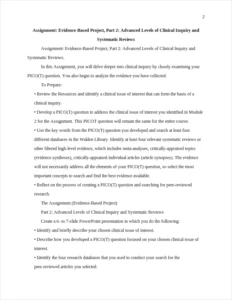 Assignment: Evidence-Based Project – page 2