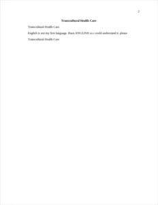 Transcultural Health Care – page 2