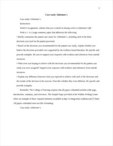 Case study Alzheimer's – page 2