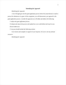 Identifying the Approach – page 2