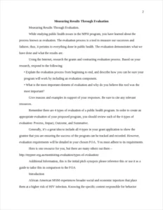 Measuring Results Through Evaluation – page 2