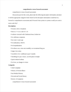 comprehensive versus focused assessment – page 2