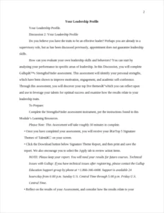 Your Leadership Profile – page 2