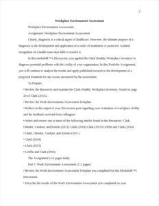 Workplace Environment Assessment – page 2