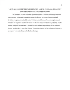 WHAT ARE SOME DIFFERENCES BETWEEN SAMPLE STANDARD DEVIATION AND POPULATION STANDARD DEVIATION? – page 2