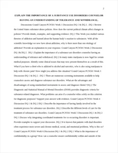 EXPLAIN THE IMPORTANCE OF A SUBSTANCE USE DISORDERS COUNSELOR HAVING AN UNDERSTANDING OF TOLERANCE AND WITHDRAWAL. – page 2