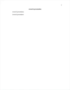 research presentation – page 2
