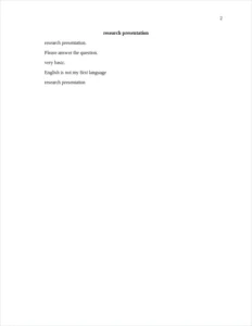 research presentation – page 2