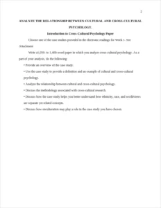 ANALYZE THE RELATIONSHIP BETWEEN CULTURAL AND CROSS-CULTURAL PSYCHOLOGY. – page 2