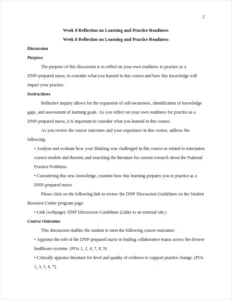 Reflection on Learning and Practice Readiness – page 2
