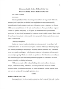 Review of Selected SOAP Note – page 2