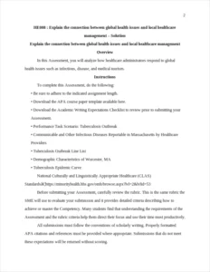 Explain the connection between global health issues and local healthcare management – page 2