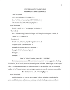 APA NURSING PAPER EXAMPLE – page 2
