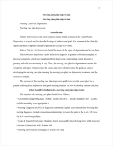 Nursing care plan depression – page 2