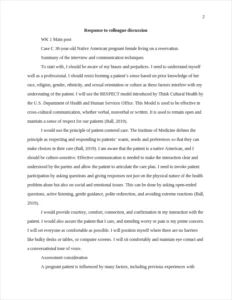 response to colleague discussion – page 2