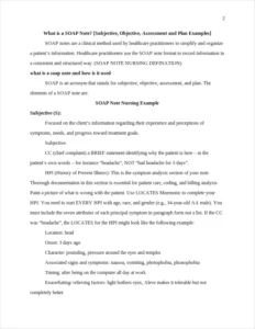 What is a SOAP Note – page 2