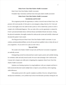 Brian Foster Chest Pain Shadow Health Assessment – page 2