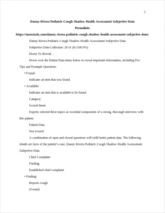 Danny Rivera Pediatric Cough Shadow Health Assessment – page 2