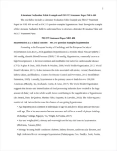 Literature Evaluation Table Example – page 2