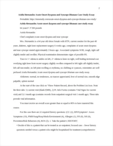 Acute Onset Dyspnea and Syncope iHuman Case Study – page 2