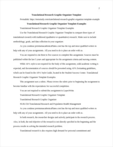 Translational Research Graphic Organizer Template Example – page 2