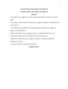 Capstone Project Topic Selection And Approval – page 2
