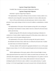 Capstone Change Project Objectives – page 2