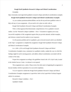 Rough Draft Qualitative Research Critique and Ethical Considerations Examples – page 2