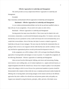 Effective Approaches in Leadership and Management – page 2