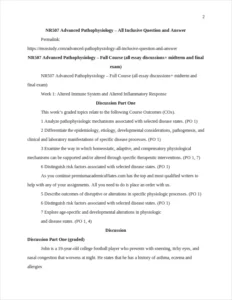 NR507 Advanced Pathophysiology – page 2