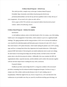 Evidence-Based Proposal – page 2