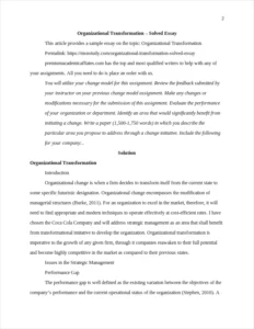 Organizational Transformation – page 2