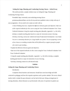 Conducting Nursing Classes – page 2