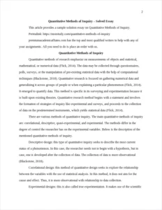 Quantitative Methods of Inquiry – page 2