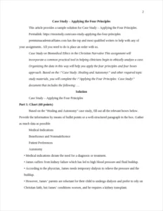 Case Study - Applying the Four Principles – page 2