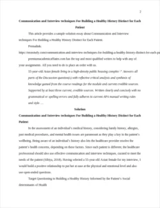 Communication and Interview techniques For Building a Healthy History Distinct for Each Patient – page 2