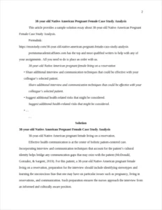 38-year-old Native American Pregnant Female Case Study Analysis – page 2