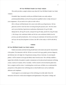 68-Year-Old Black Female Case Study Analysis – page 2
