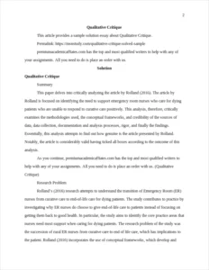 Qualitative Critique – page 2
