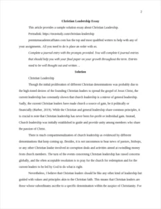 Christian Leadership – page 2