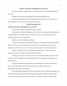 Alcohol Use Disorders Identification Test – page 2