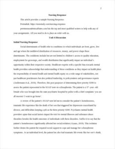 Nursing Response – page 2