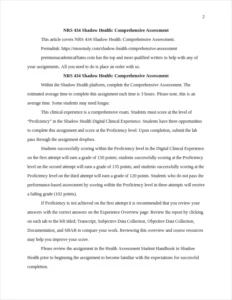 Shadow Health: Comprehensive Assessment – page 2