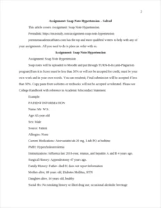 Assignment: Soap Note Hypertension – page 2