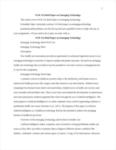 NUR 514 Brief Paper on Emerging Technology – page 2
